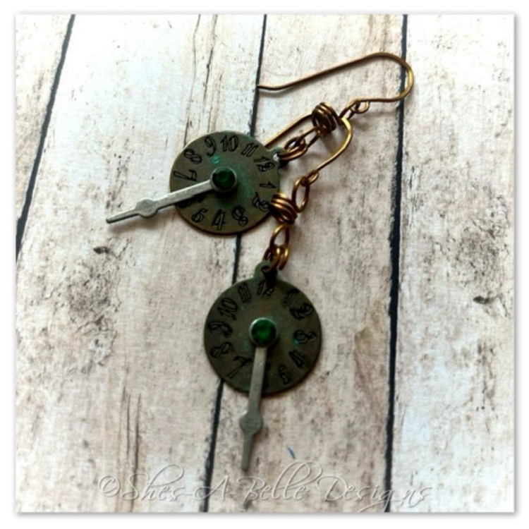 Time Keeper's Earrings in Antique Bronze and Silver, Steampunk Style